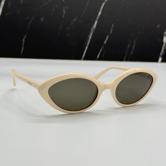 NEW CL40264U 25N CELINE SUNGLASSES IVORY KHAKI WOMEN EYEWEAR CELINE - Picture 9 of 12